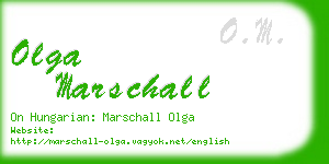 olga marschall business card